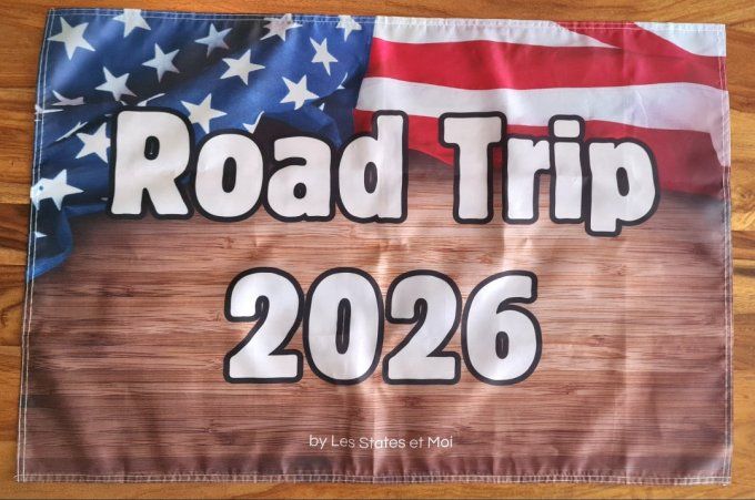 Drapeau pour photo Road Trip 2026